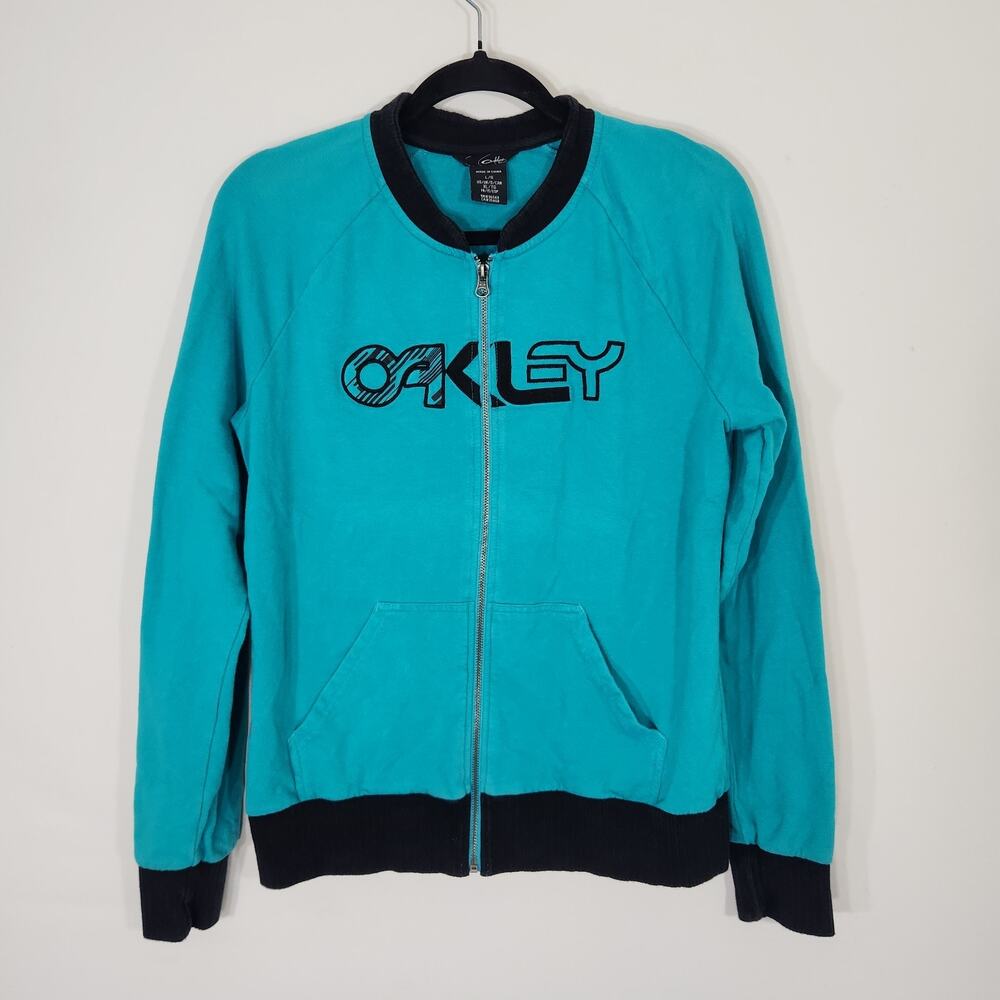 Oakley Full Zip Sweatshirt Men's Size Large Turquoise